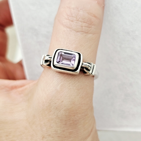 Silpada Sterling Silver 'Misty Morning' Faceted Amethyst Ring Size 11.5  R1158 - Picture 15 of 16